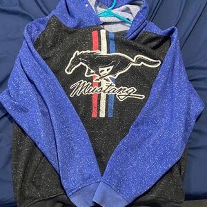 Ford Mustang Blue and Black Men's Sweater